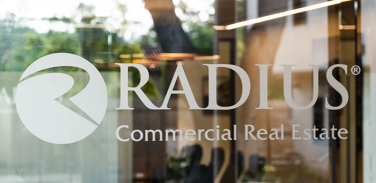 Radius Commercial Real Estate office window, Santa Barbara